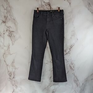 Universal Thread Jeans Womens 00 24 Black High Rise Bootcut Crop Denim Boyfriend